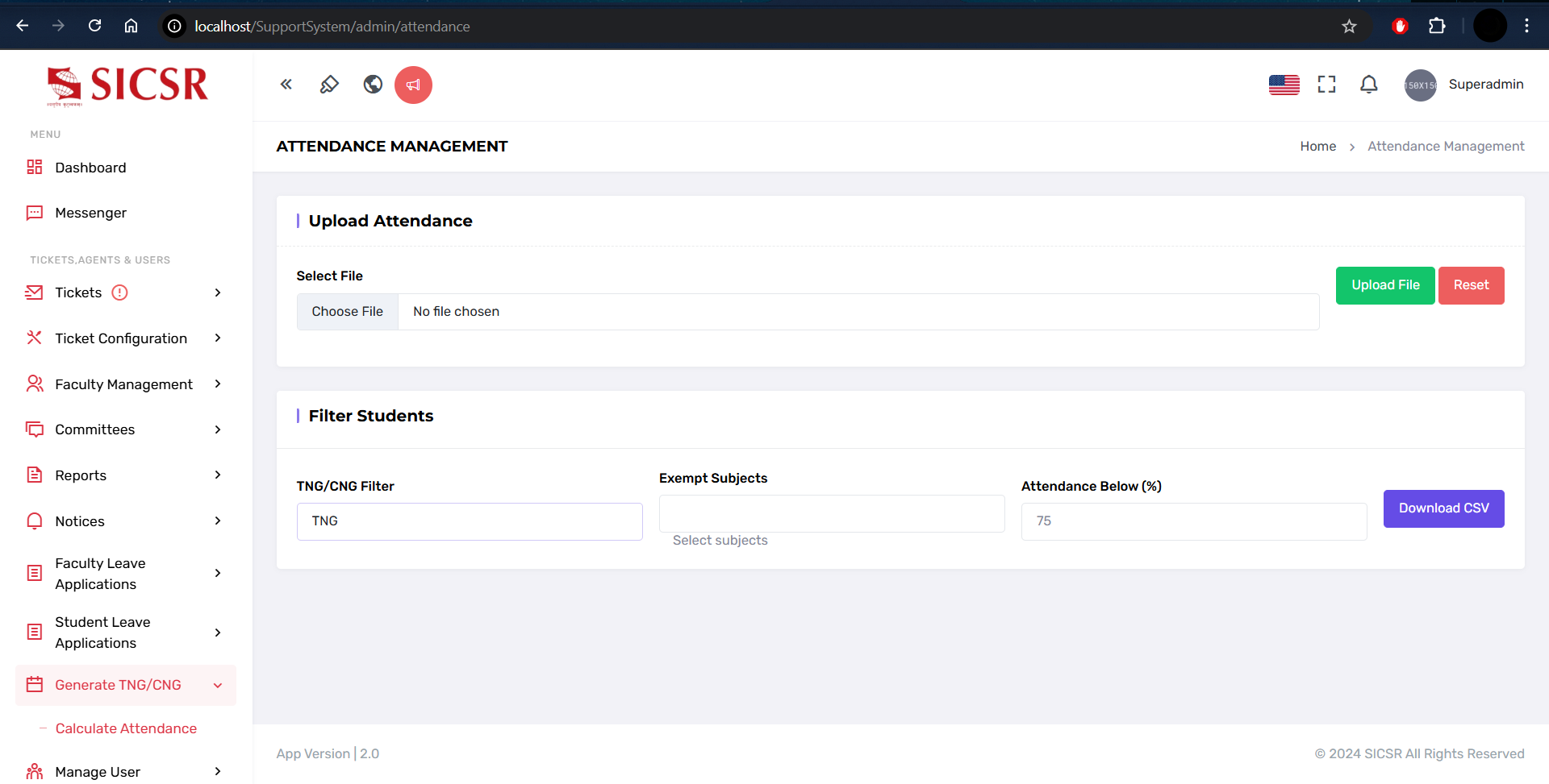 Attendance & Reporting Module