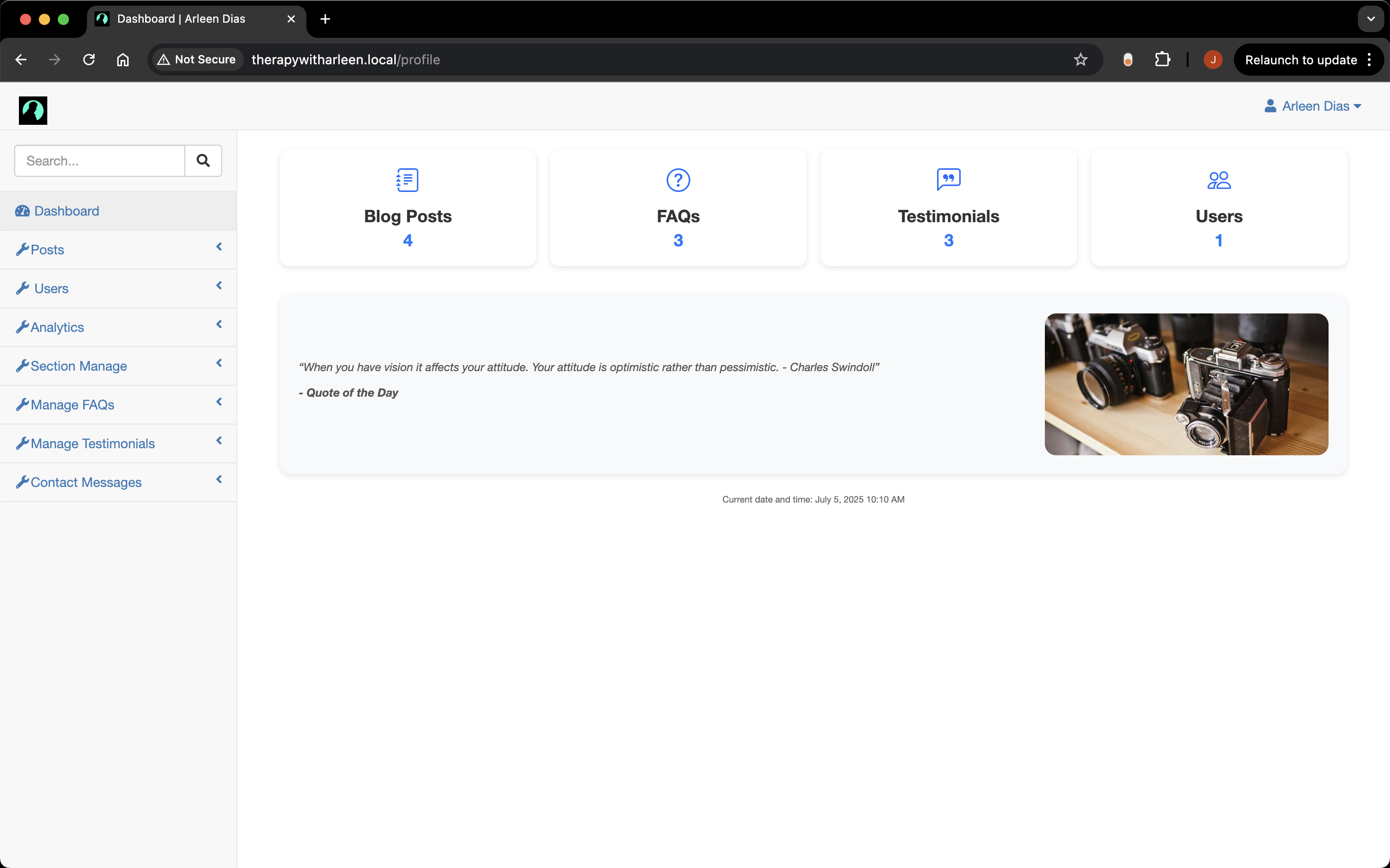 Jonathan D'Penha – Counselling Website Screenshot 3